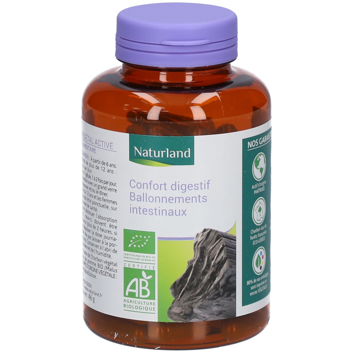 Naturland Charbon Végétal Activé BIO 120 pc(s) Capsule(S)