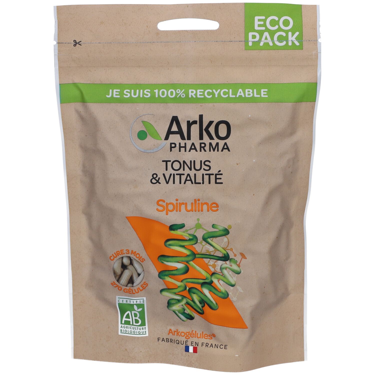 Arkogélules Arkopharma Arkogélules® Bio Spiruline Capsule(S) 270 Pc(S) Enfants