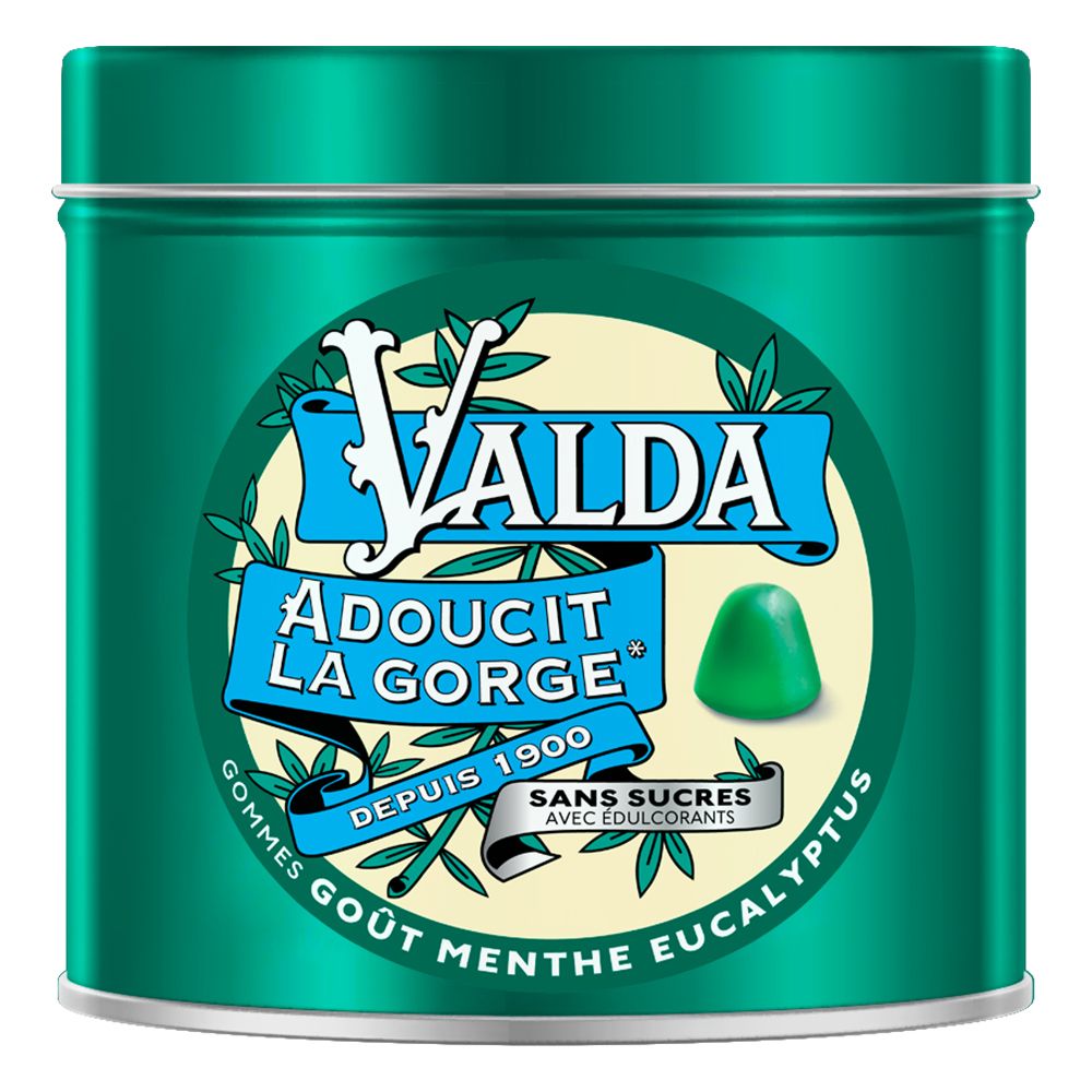 VALDA Gommes Menthe Eucalyptus Sans Sucres Gummies 140 g