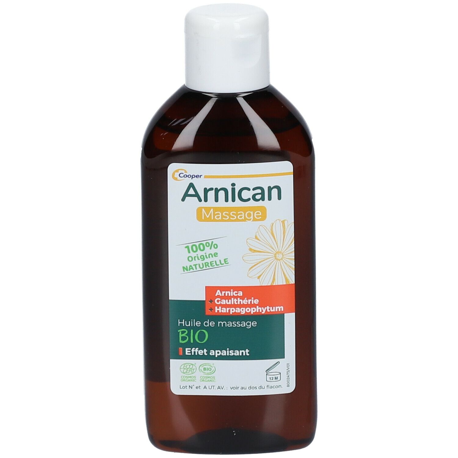 ARNICAN - Huile de massage BIO à base d'arnica, gaulthérie et d'harpagophytum - Effet apaisant - 100% origine naturelle - Fabriquée en France -