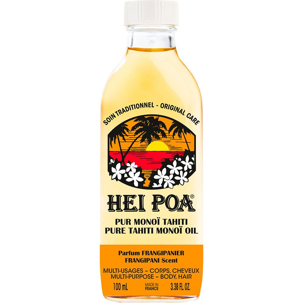 Hei Poa - Monoï De Tahiti Parfum Frangipanier Huile 100 Ml