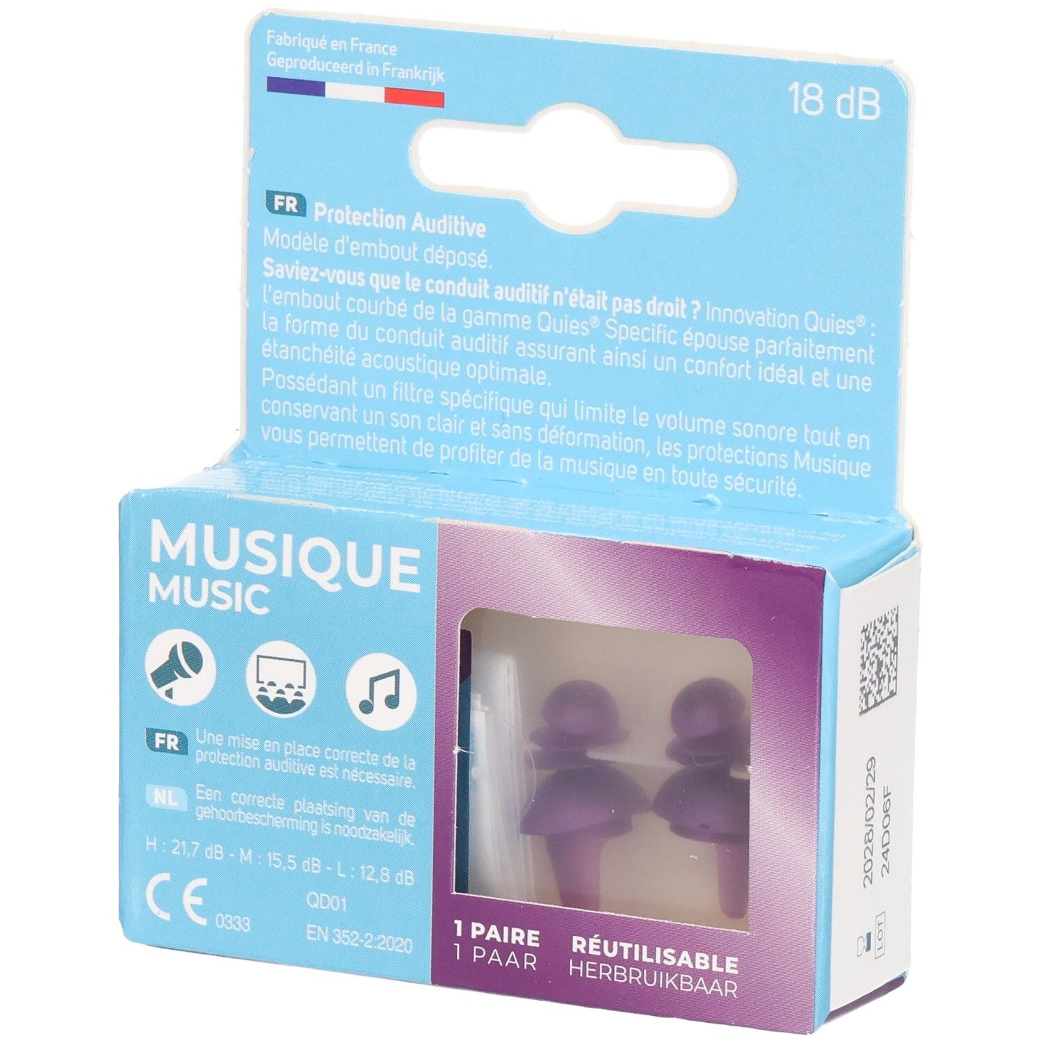Quies Specific Musique 1 pc(s) Bouchons D'Oreille