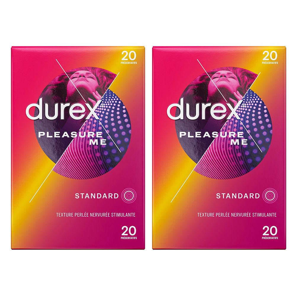 Durex Préservatifs Pleasure Me - 20 Perlés Et Nervurés Préservatif(S) Pc(S)