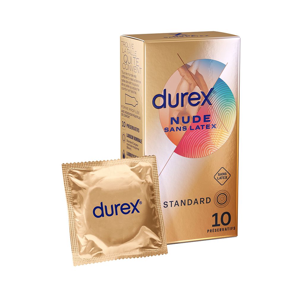 Durex Préservatifs Nude Sans Latex - 10 Sensation Peau Contre Préservatif(S) Pc(S)