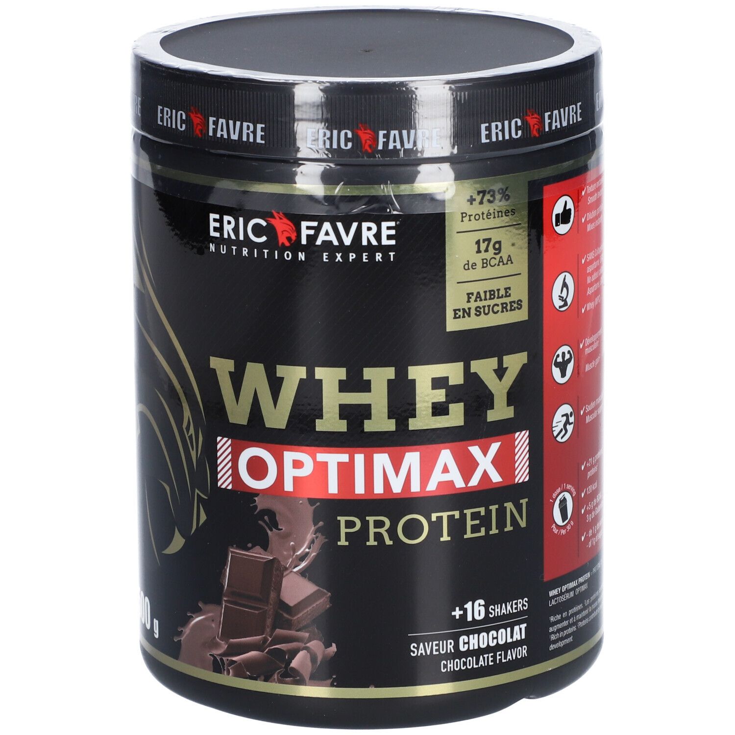 Eric Favre Whey Optimax Protéines Saveur Chocolat Poudre 500 G Enfants