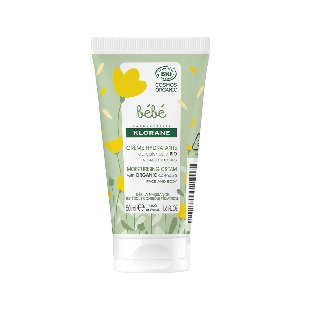 Klorane Bébé Crème Hydratante Certifiée Bio Pour La Peau 50 Ml Nourrisson