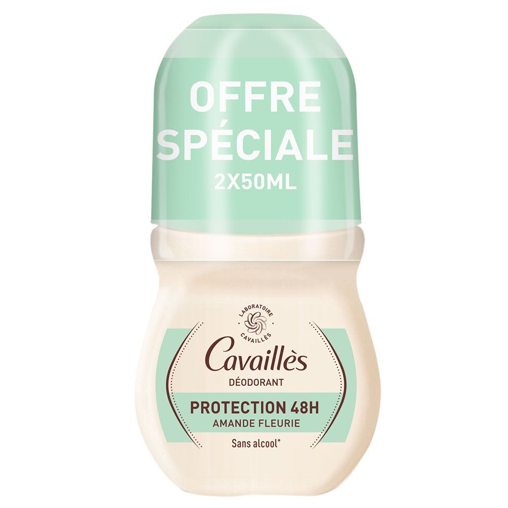 Cavaillès Dermato 48H Déodorant Roll On 2X50ml Taille 48 - Image 2