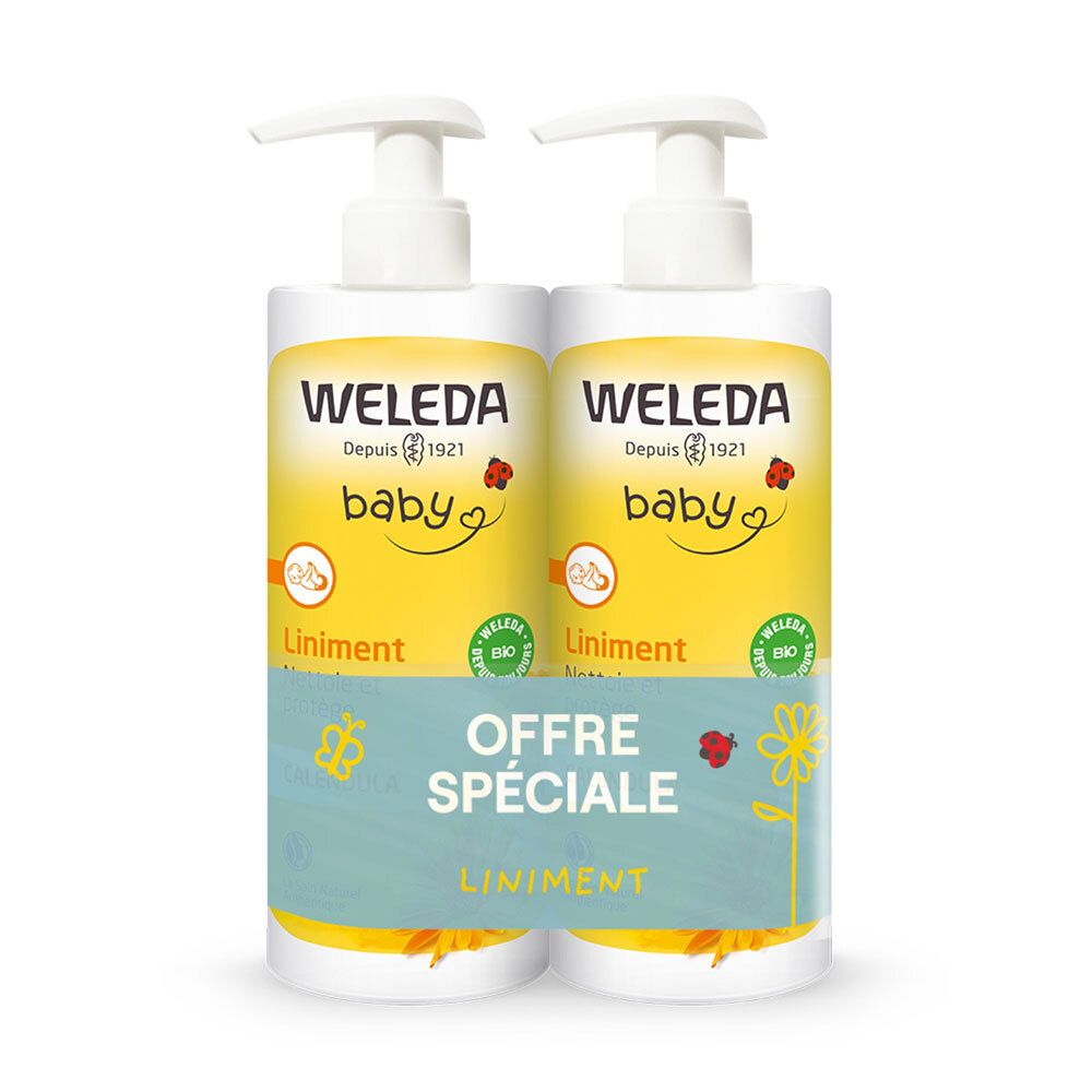 WELEDA Baby Liniment Soin nettoyant pour le Change Calendula Bio 800 ml Baume