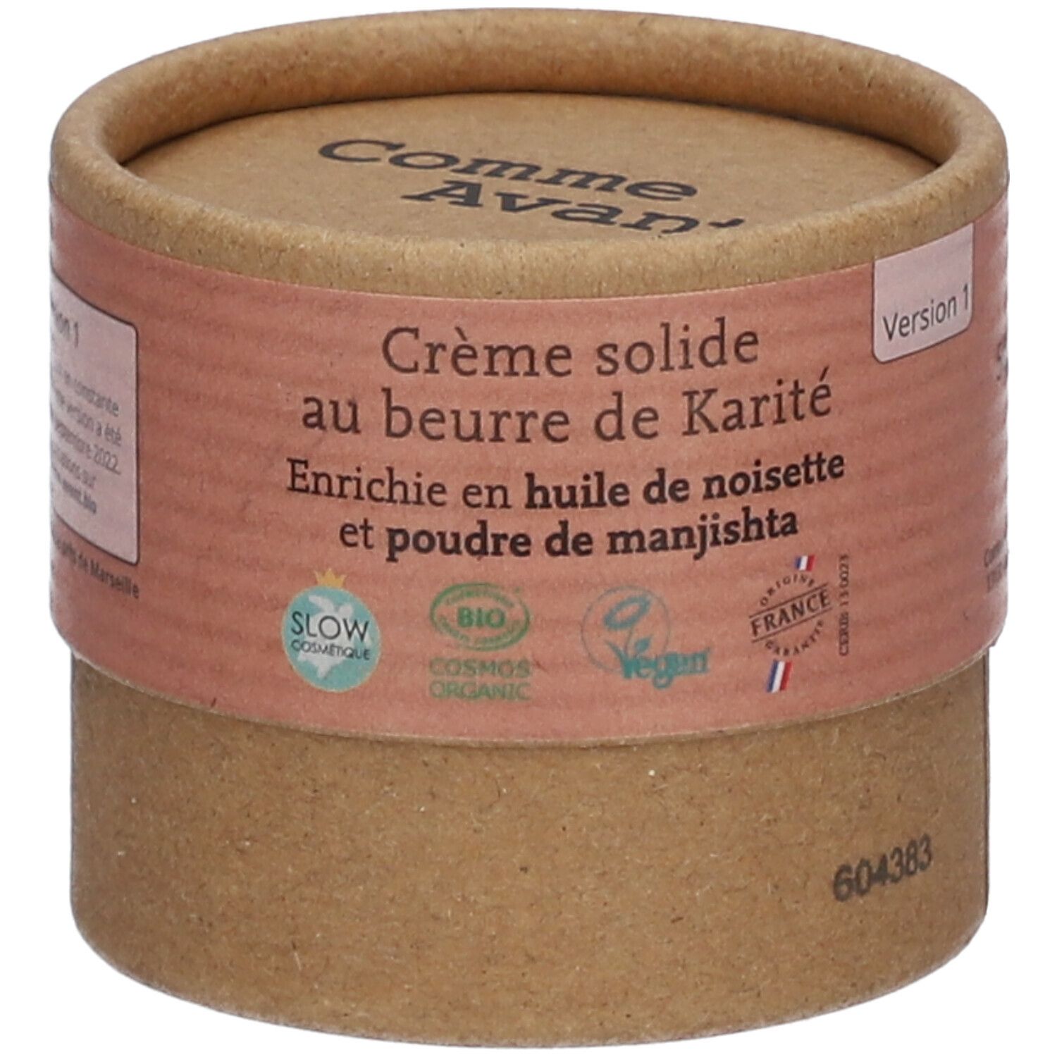Comme Avant Crème solide à l'huile de noisette & poudre manjishta 50 g