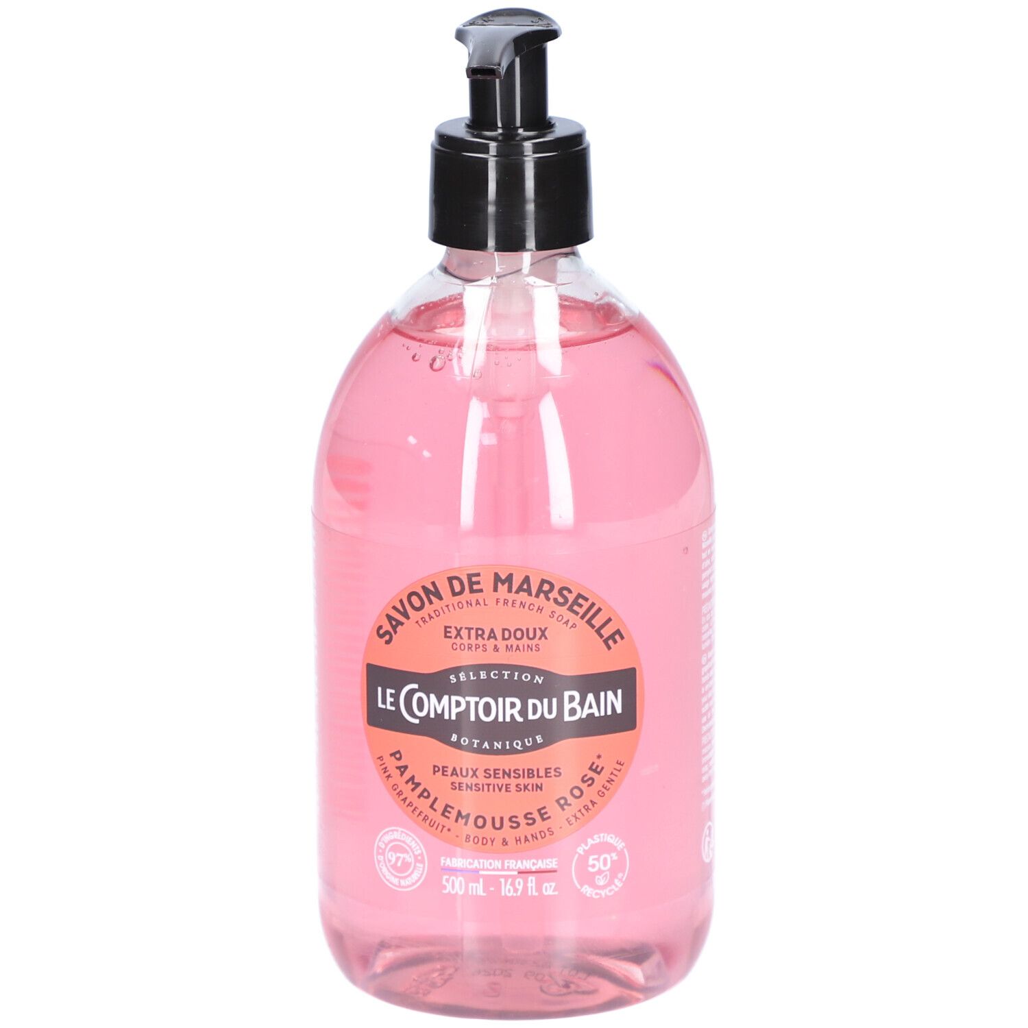Le Comptoir Du Bain Savon De Marseille Pamplemousse Rose Liquide 500 Ml