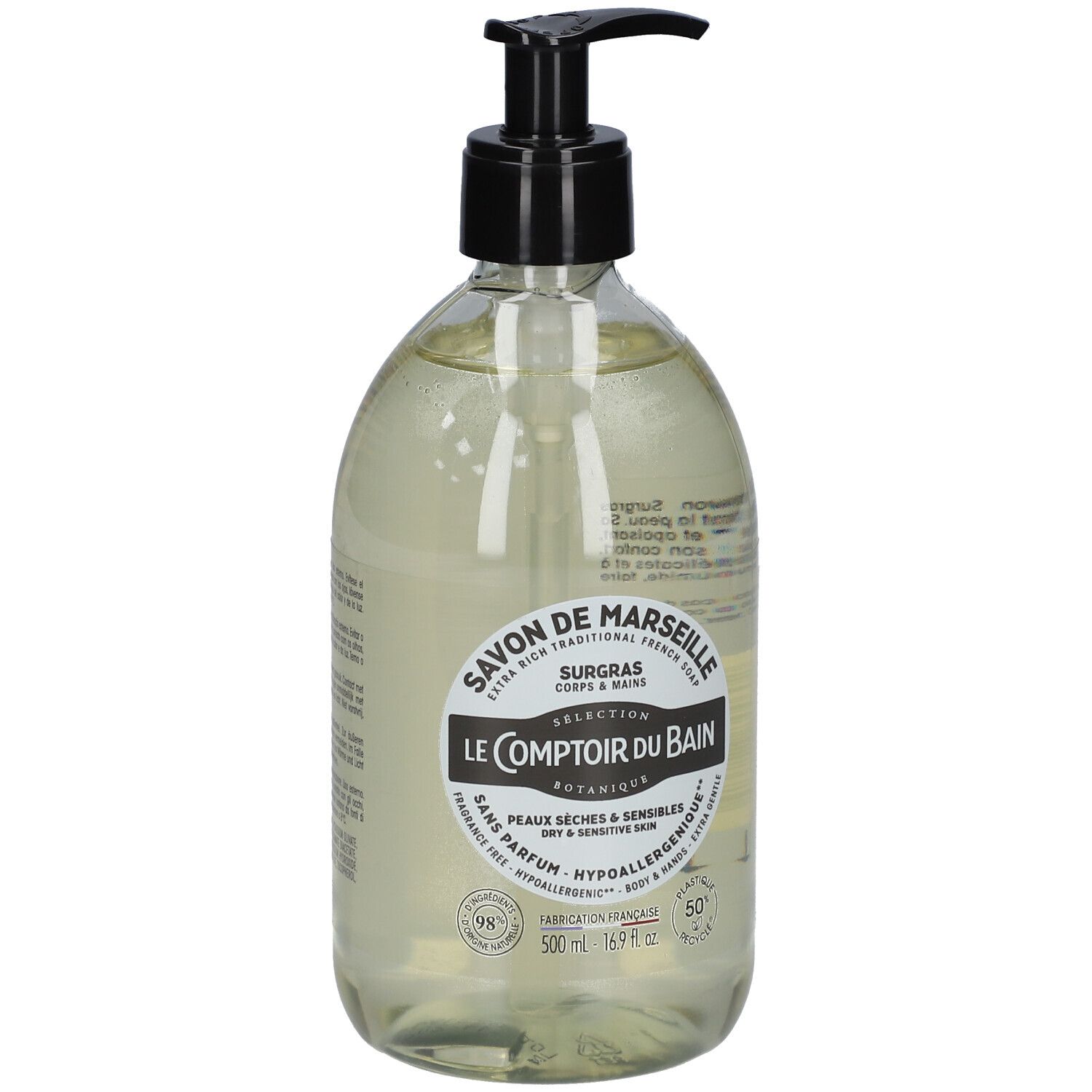 Le Comptoir Du Bain Savon Surgras De Marseille - Hypoallergénique Liquide 500 Ml