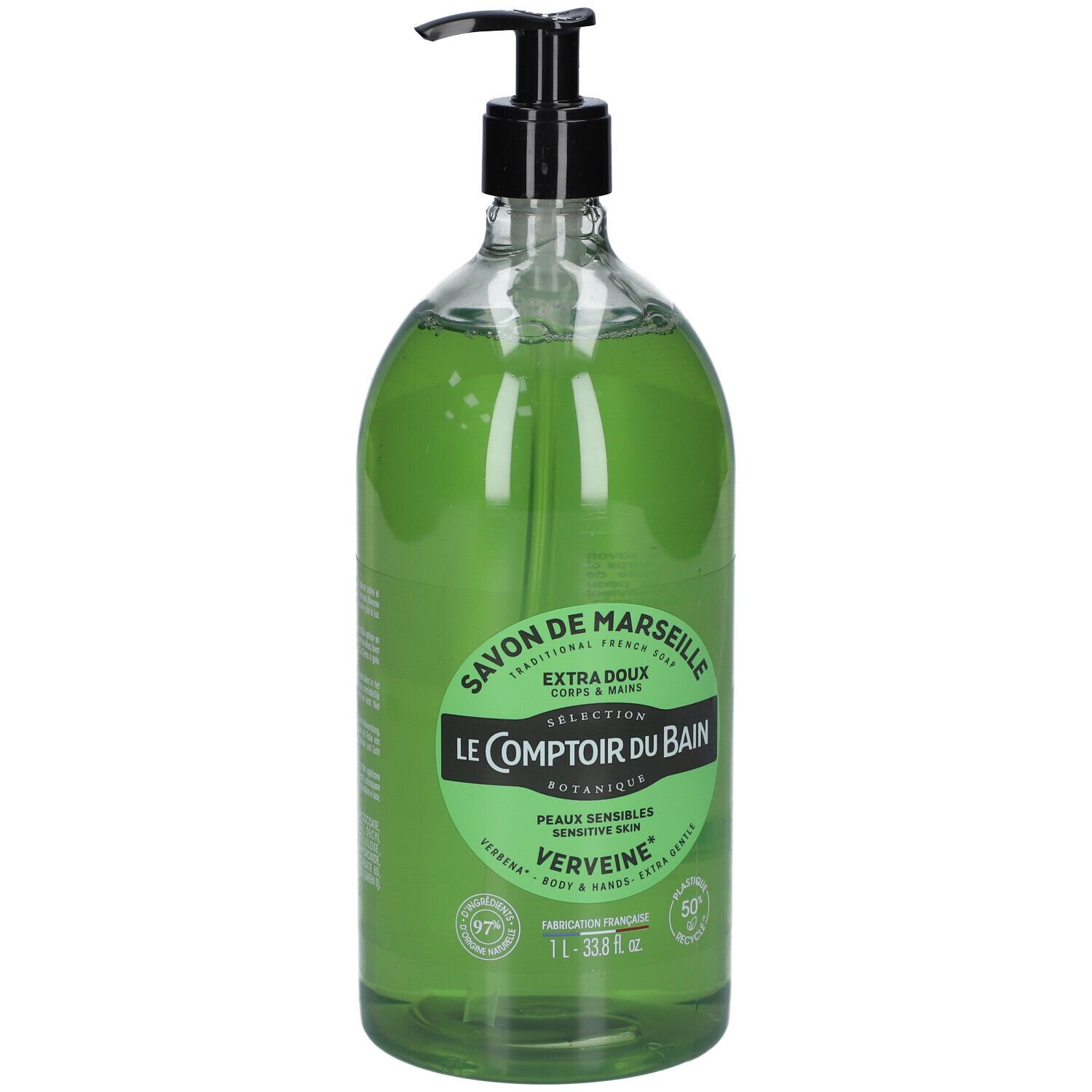 Le Comptoir Du Bain Savon Traditionnel De Marseille Verveine Liquide 1000 Ml