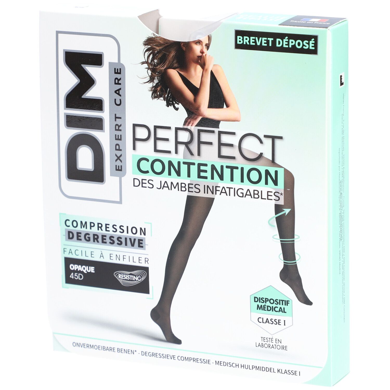 DIM Perfect Contention - Collants opaques 45D Noir Taille 4 Culotte Menstruelle 1 pc(s)