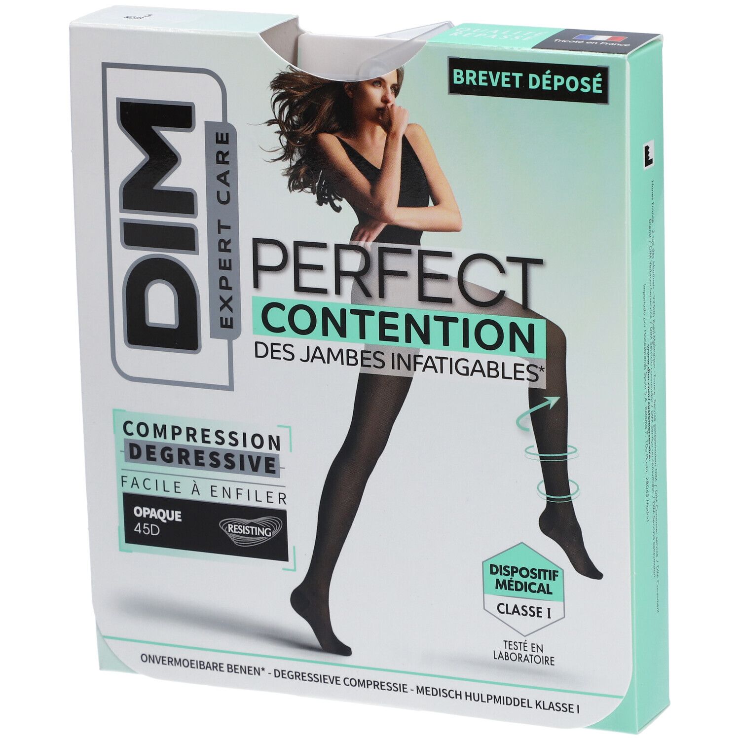 DIM Perfect Contention - Collants opaques 45D Noir Taille 3 Culotte Menstruelle 1 pc(s)
