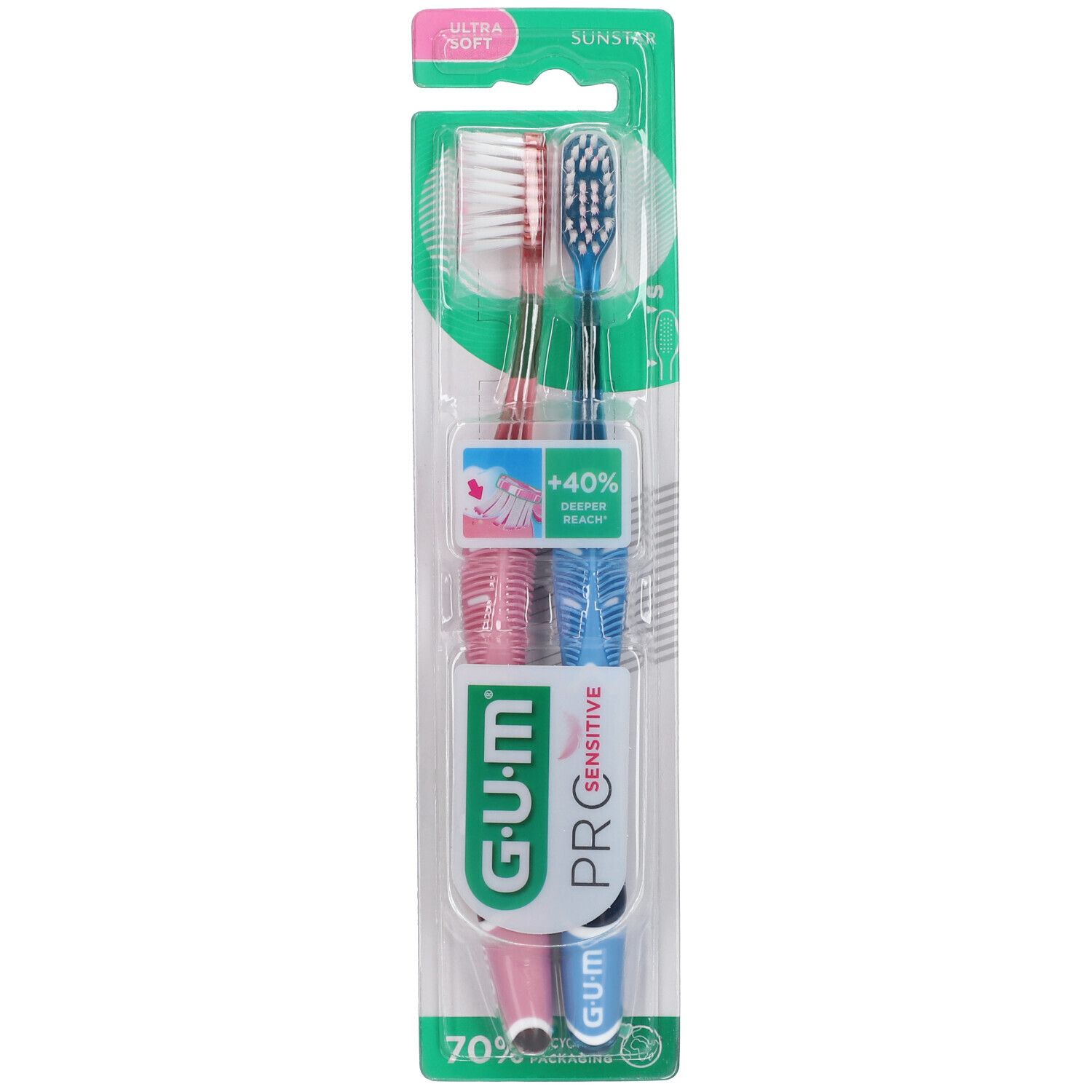 Sunstar Gum Pro Sensitive Lot De 2 Brosse A Dents Ultra Soft - Image 3