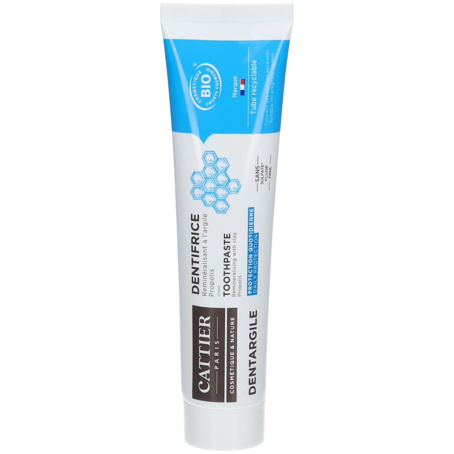 Cattier Dentargile Dentifrice Reminéralisant À L'argile Propolis Bio Dentifrice(S) 75 Ml