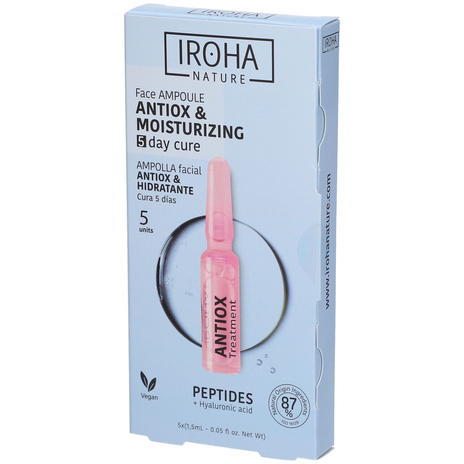 IROHA NATURE Ampoules de traitement antioxydant - Peptides 8 ml Ampoule(S)