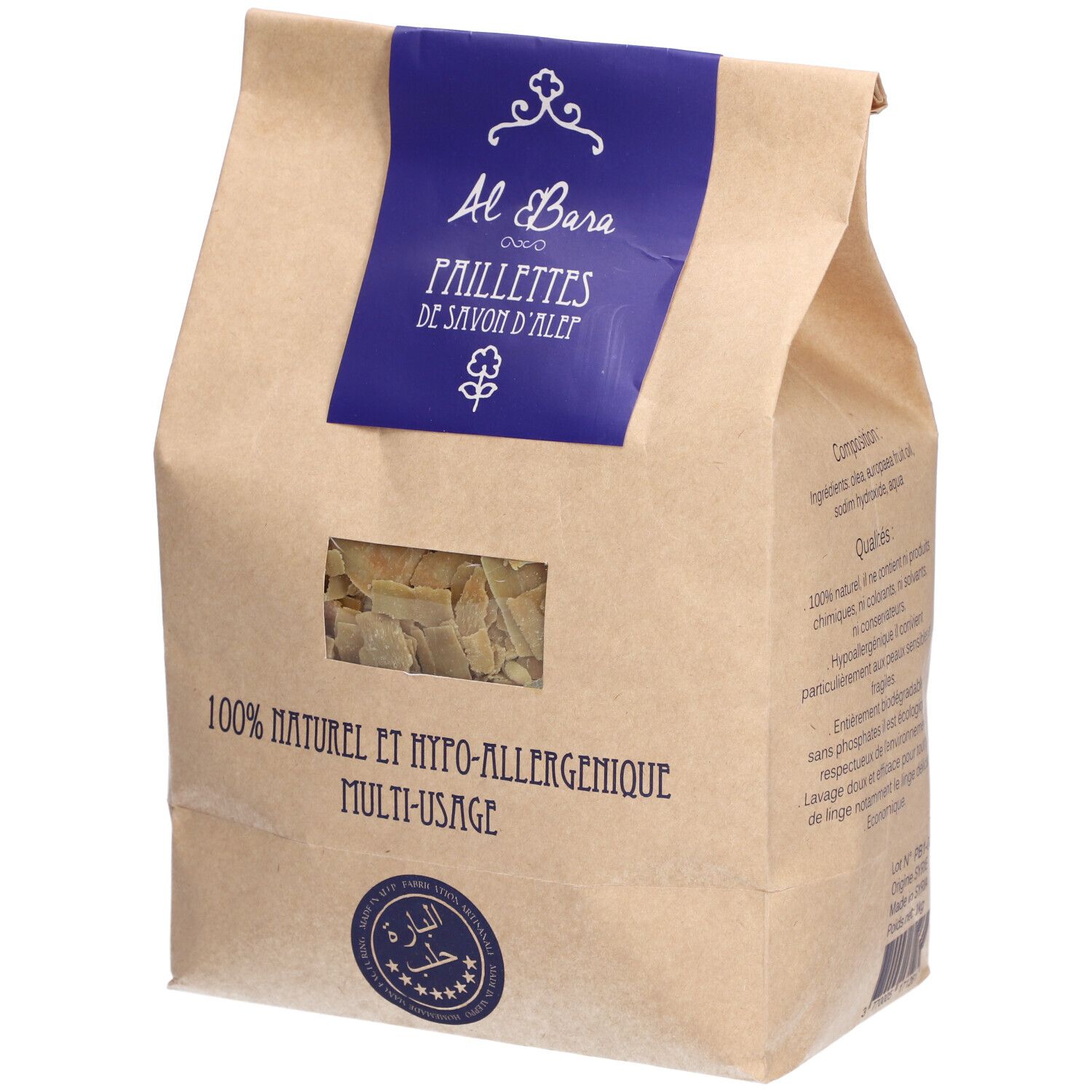 AL BARA PAILLETTES DE SAVON D'ALEP 1000 g Savon