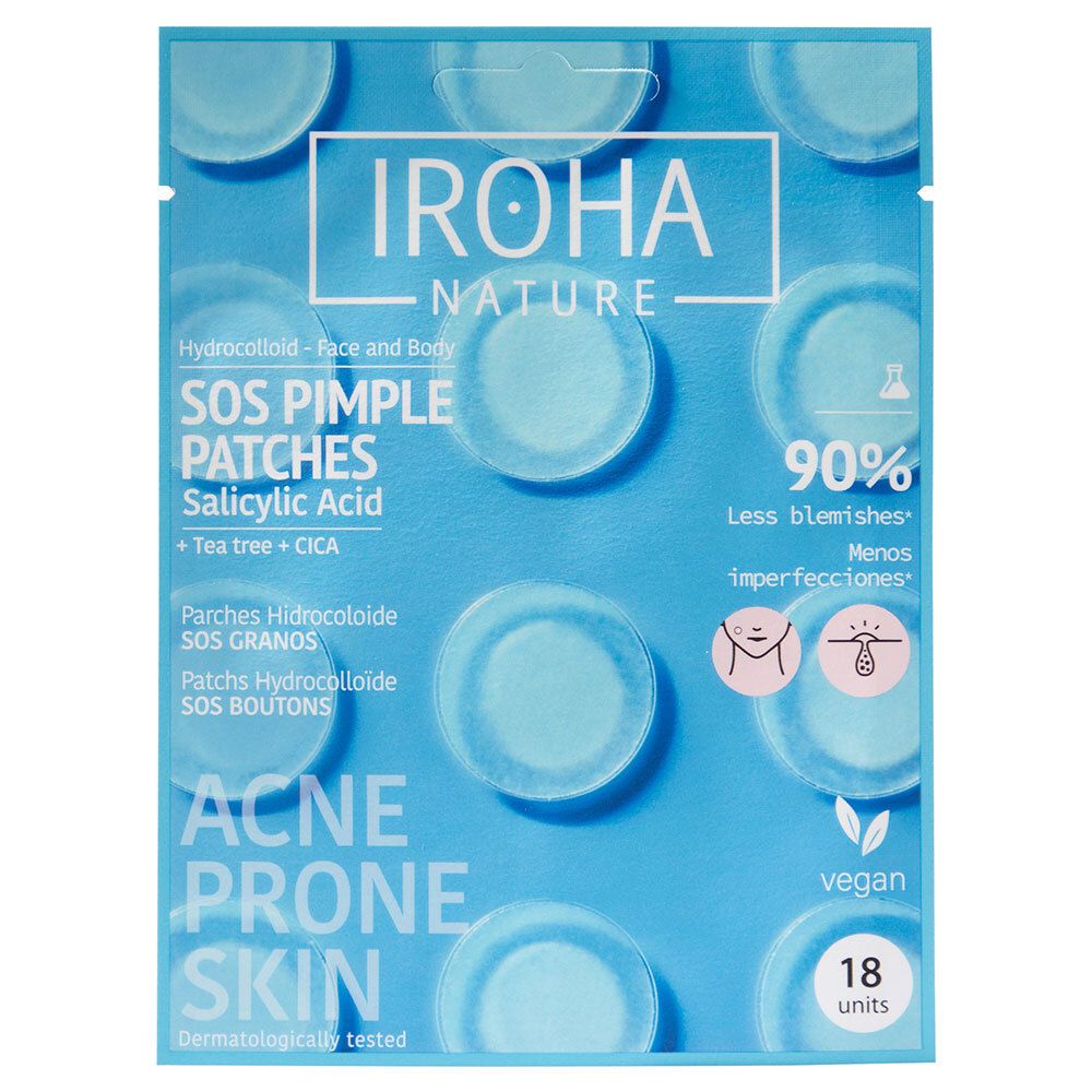IROHA NATURE SOS Patchs anti-imperfections à l'acide salicylique 18 pc(s) Pansement(S)