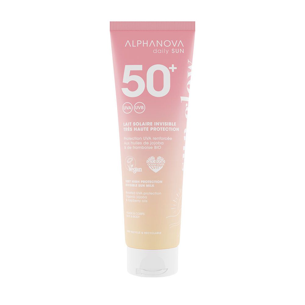 Alphanova Lait Solaire Invisible Très Haute Protection Spf 50+ Lait 150 Ml Nourrisson - Image 1