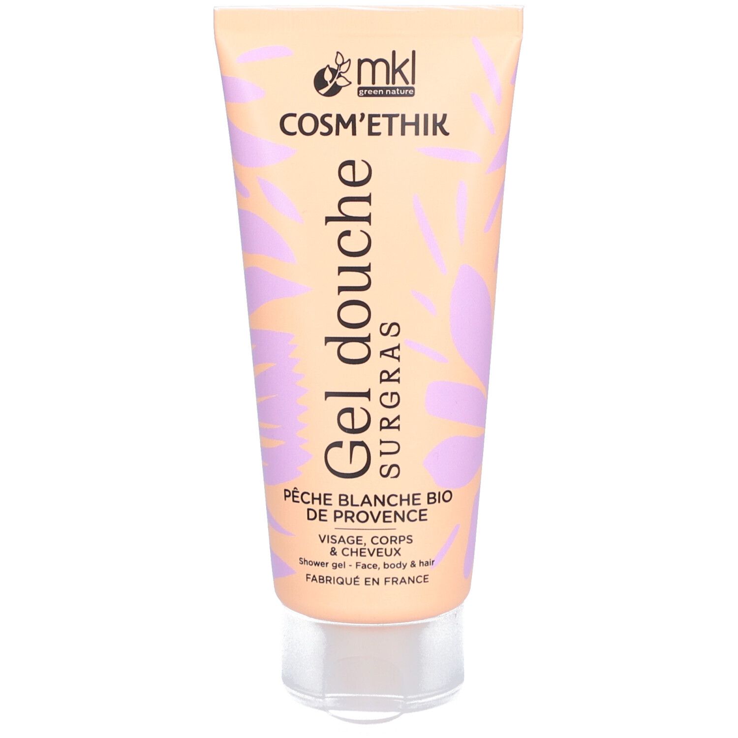 Mkl Gel Douche Surgras Cosm'ethik - Pêche Blanche Bio De Provence 100 Ml