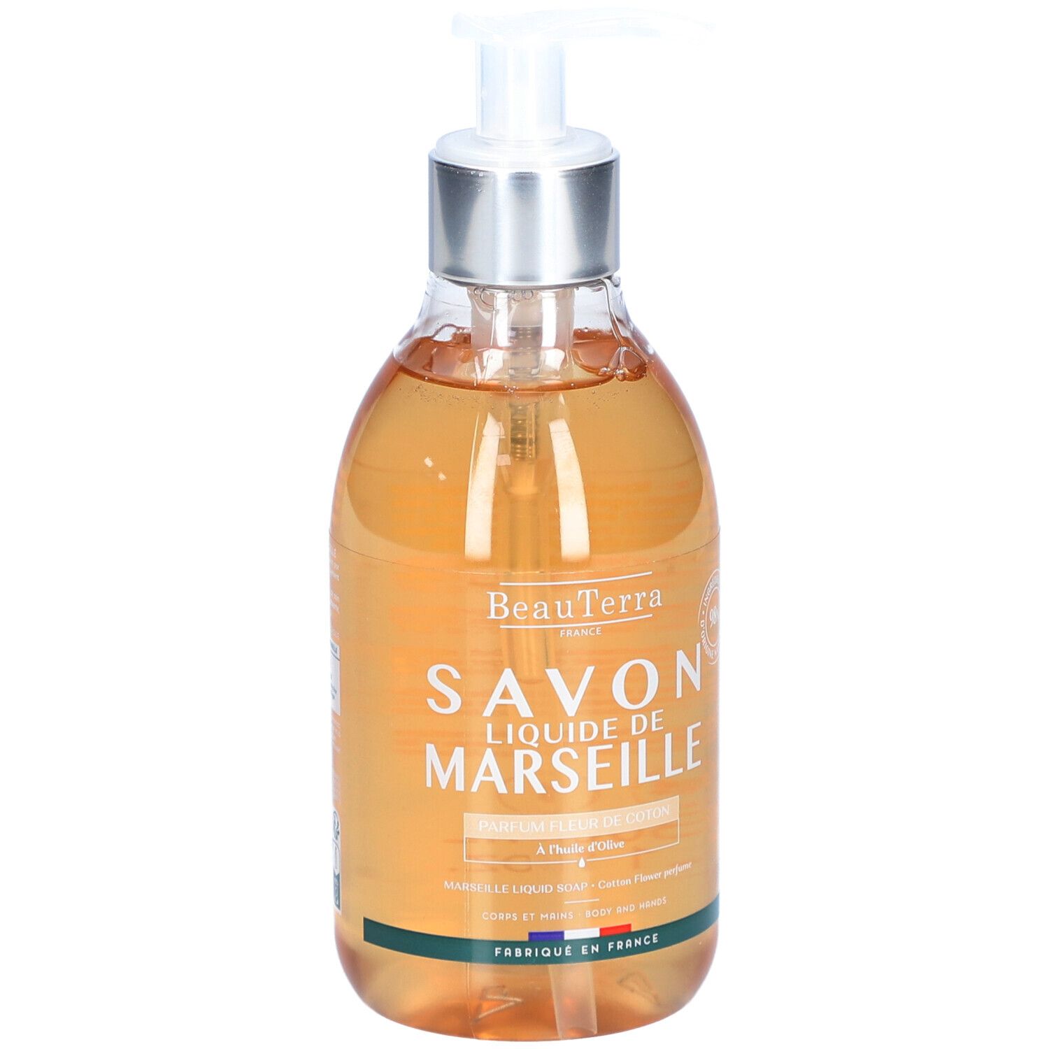 Beauterra Savon Liquide De Marseille - Fleur Coton 300 Ml