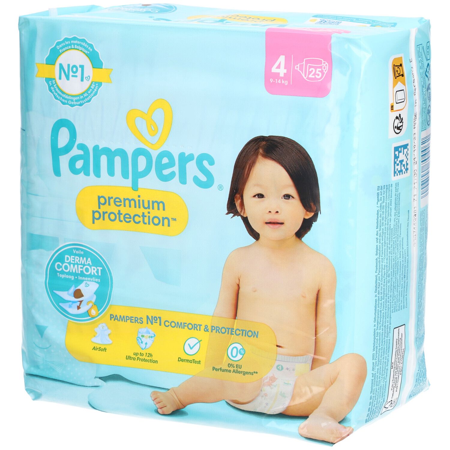PAMPERS Premium Protection Couche taille 4 9-14 kg 25 pc(s) serviettes hygiénique(s)