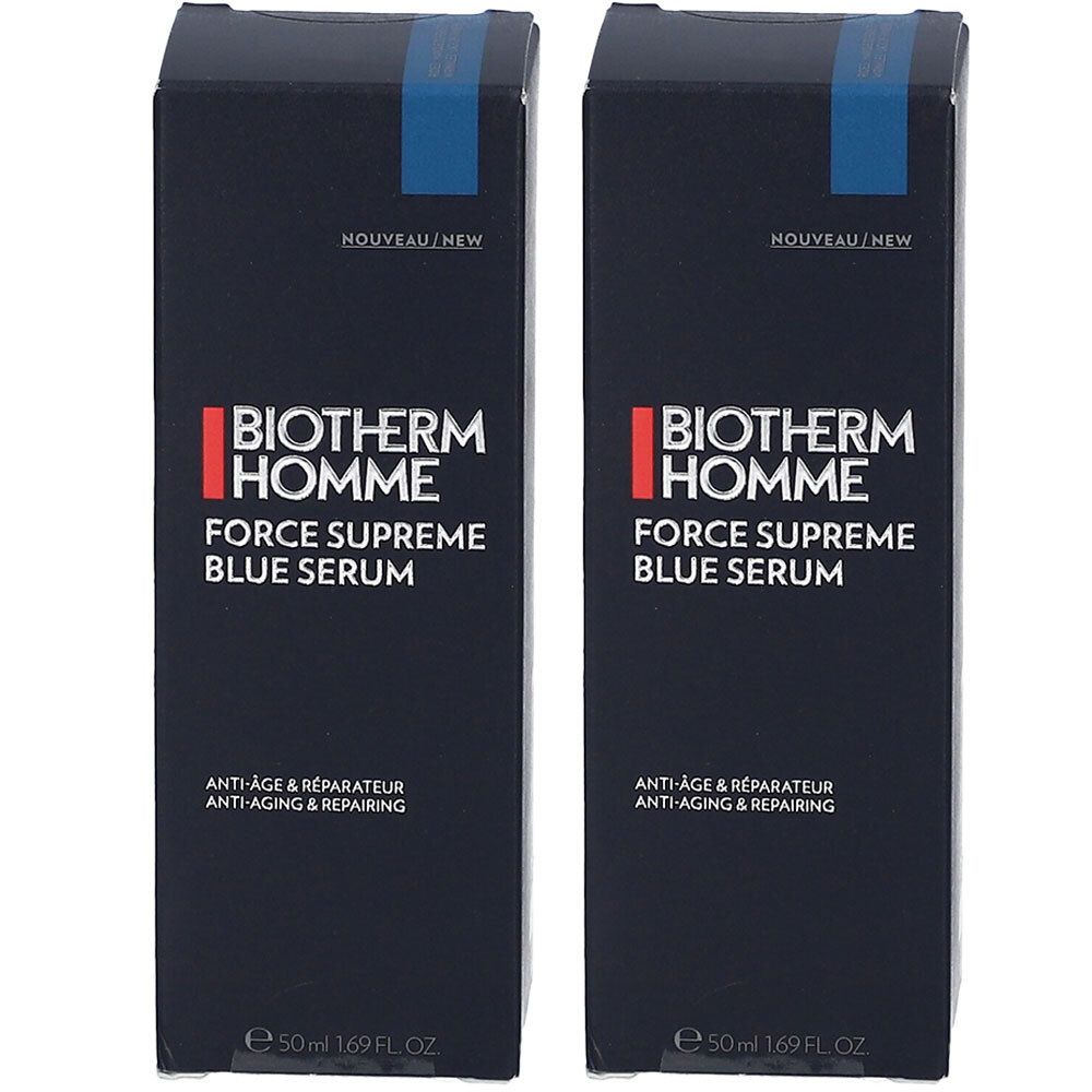 BIOTHERM Homme Force Supreme sérum anti-âge expert anti rides Blue Pro retino 2x50 ml Sérum