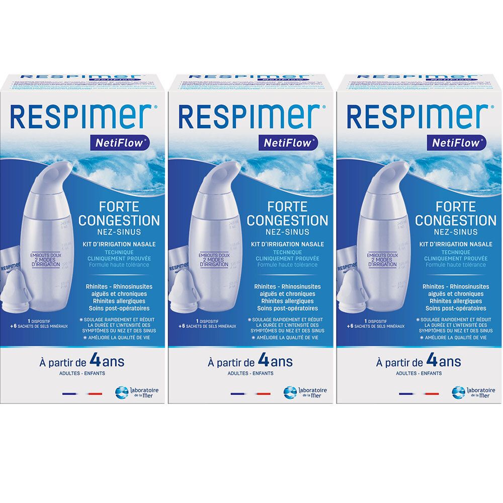 Respimer Netiflow Kit d'Irrigation Nasale dès 4 ans 3x1 pc(s) Set(S)