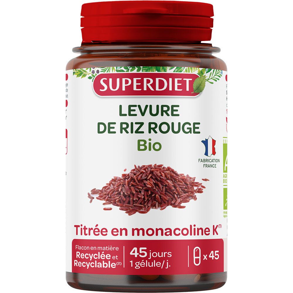Superdiet Super Diet Levure Riz Rouge Bio Capsule(S) 45 Pc(S)