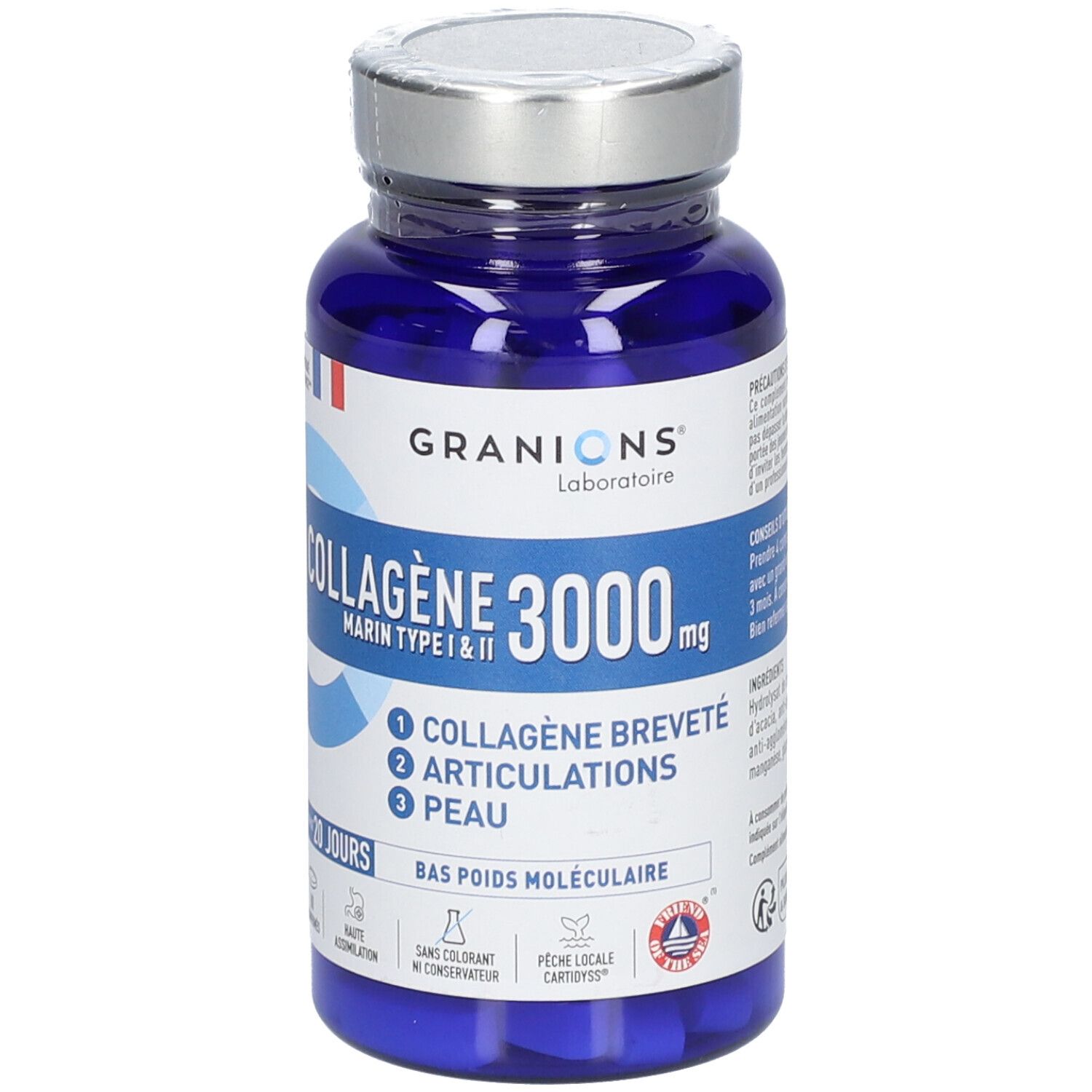 GRANIONS Collagène Marin - Type I & II - 3000 mg 80 pc(s) Comprimé(S)