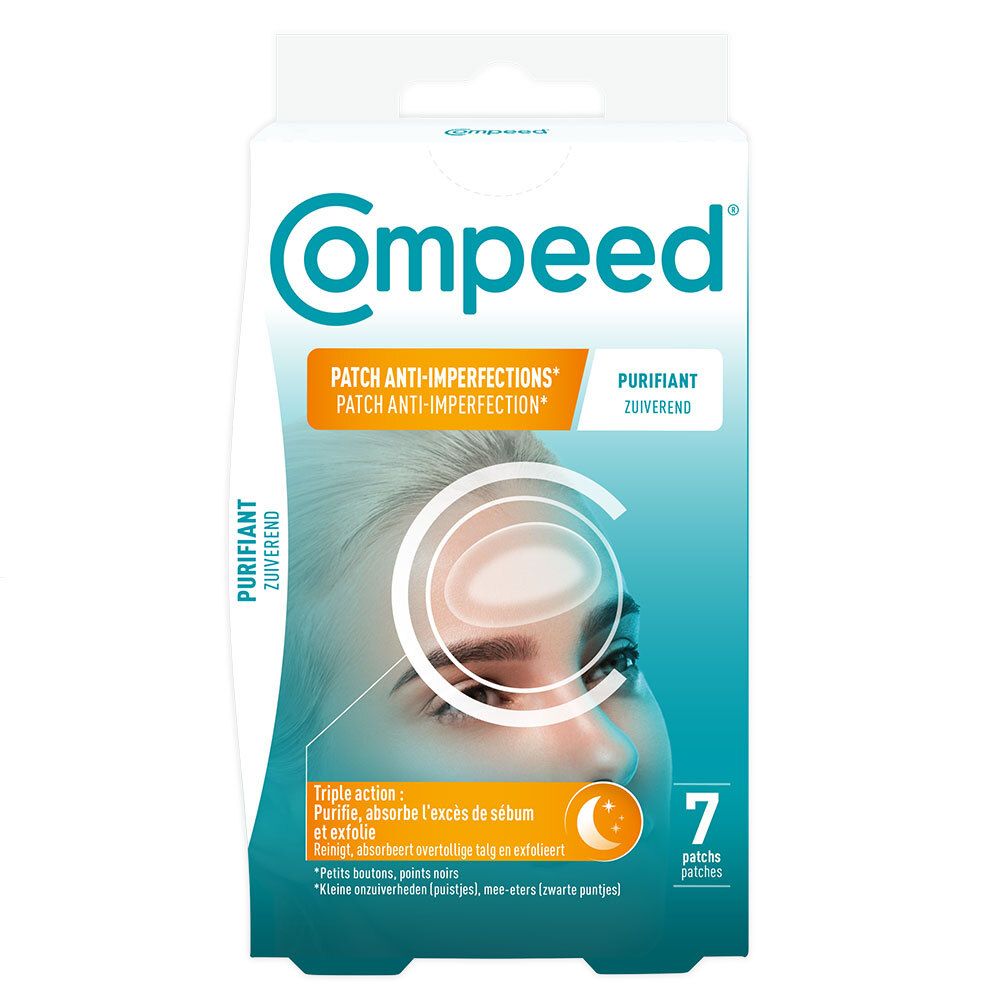 Compeed - Patchs anti-imperfections purifiants - patchs hydrocolloides - 7 patchs 7 pc(s) Pansement(S)