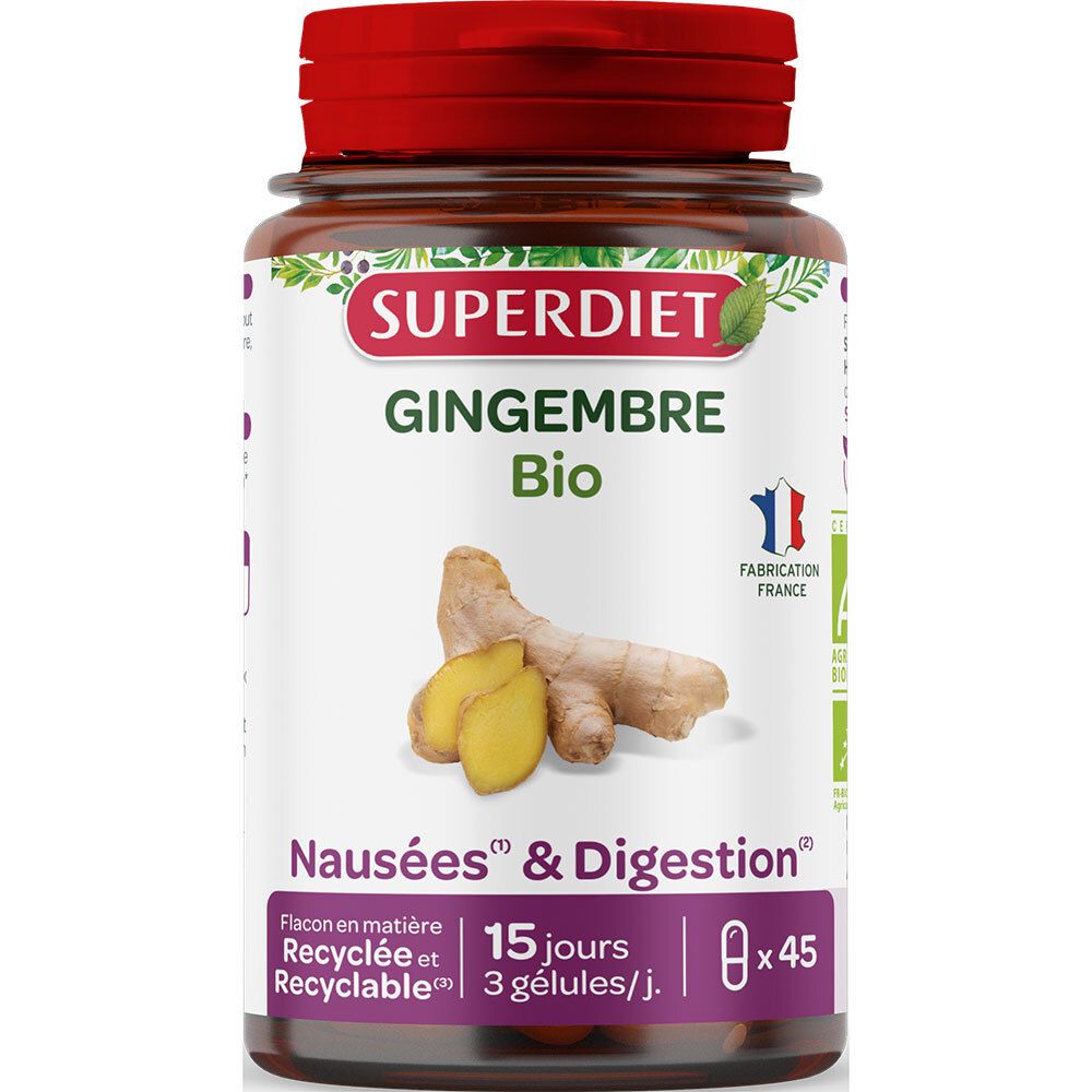 Superdiet Super Diet Gingembre Bio Capsule(S) 45 Pc(S)