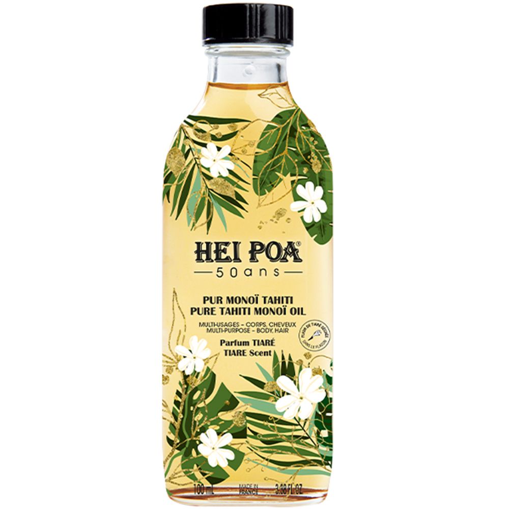 Hei Poa Pure Tahiti Monoï Oil Tiara Huile Multifonctionnelle Corps Et Cheveux 100 Ml - Image 3