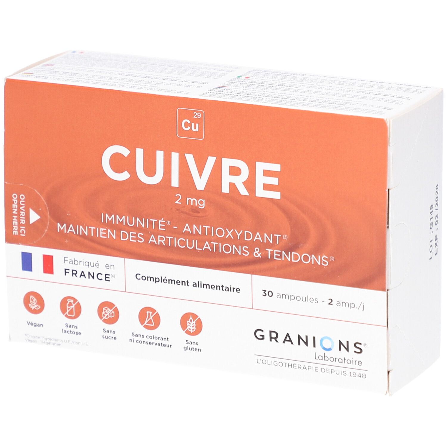 Granions Cuivre Solution Orale 60 Ml