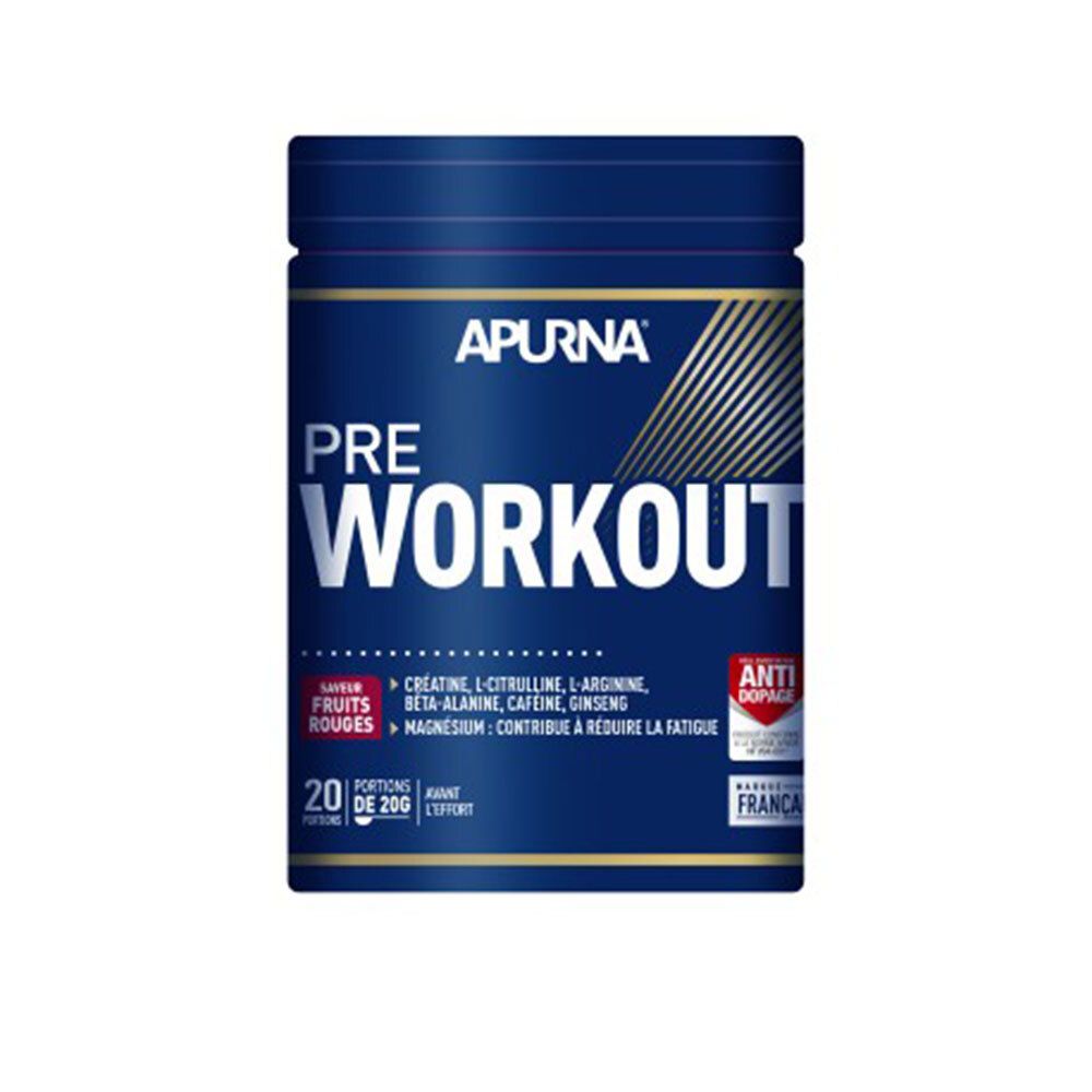 Apurna Pre-Workout Fruits Rouges Poudre Pour La Préparation D'une Solution 420 G