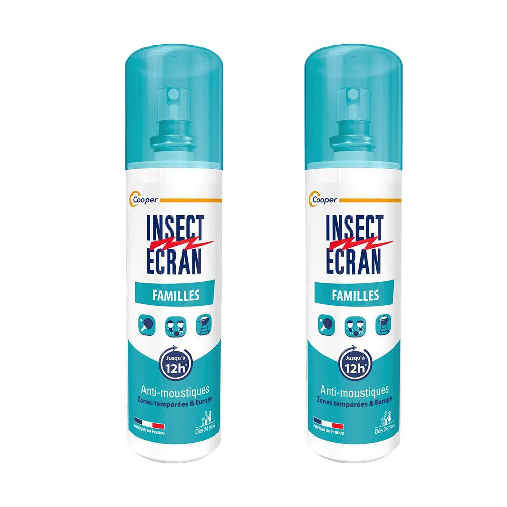 INSECT ÉCRAN Anti-Moustiques Spray Famille 2 x 100 ml 2x100 ml Spray