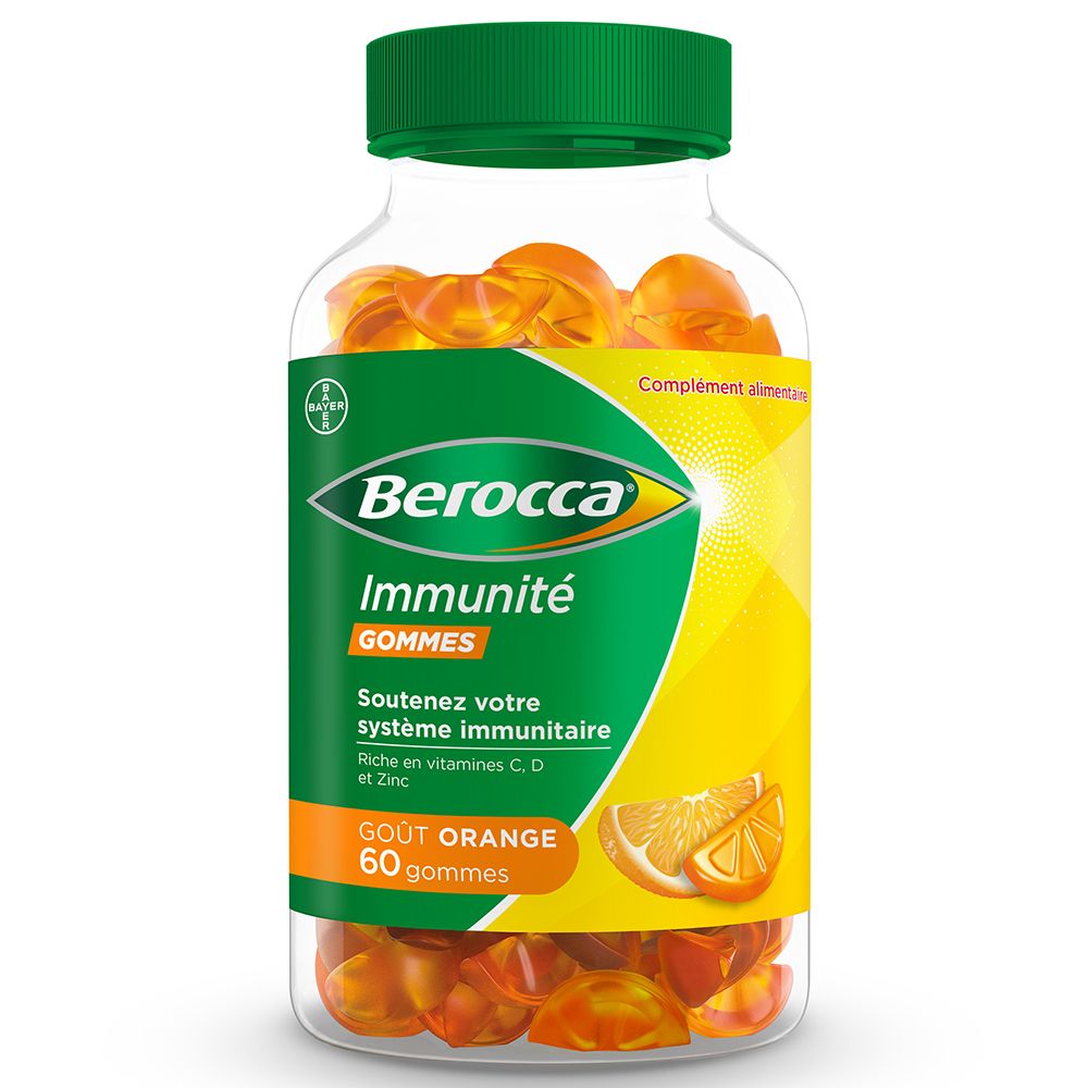 Berocca Immunité Gommes Multivitamines Et Minéraux Soutient Le Système Immunitaire Au Quotidien Gomme Aux Fruits 60 Pc(S) Enfants - Image 1