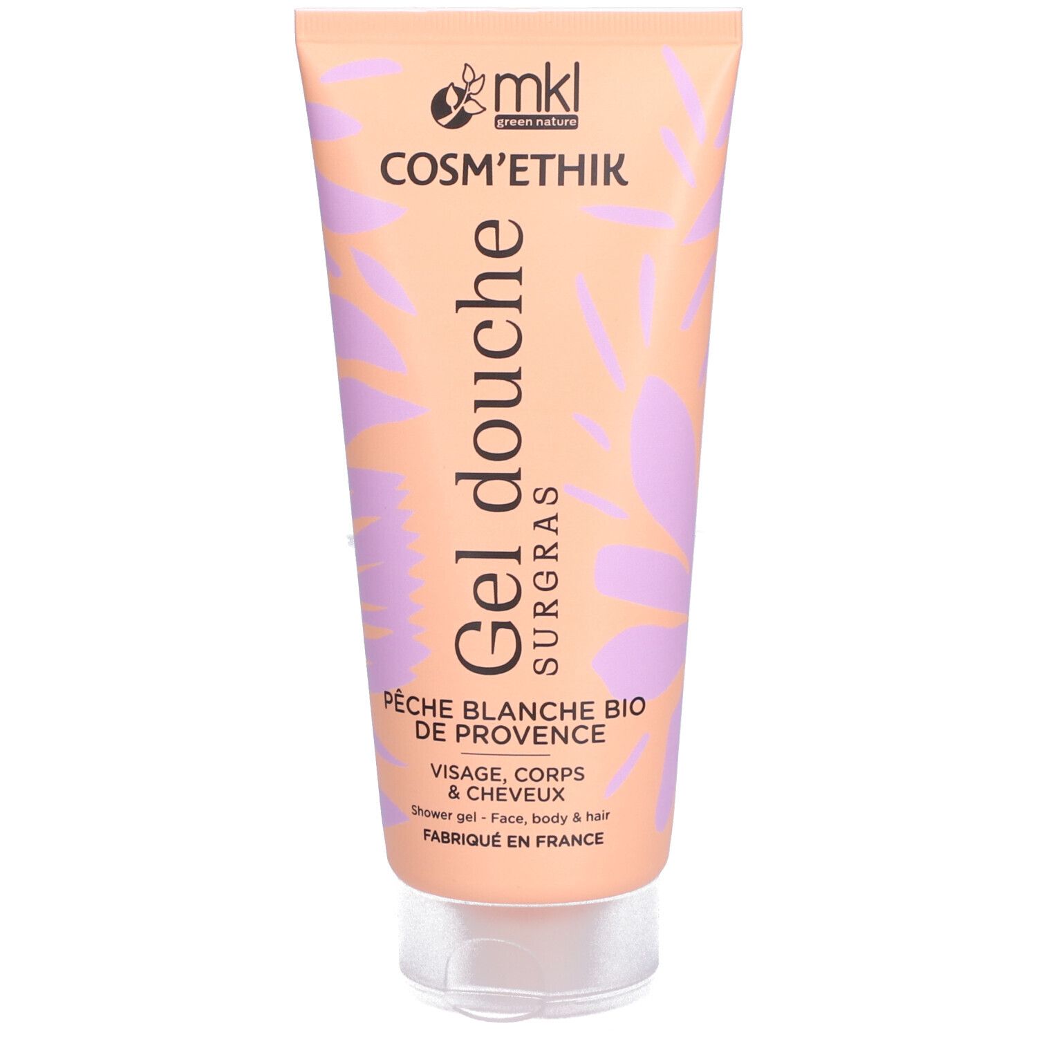 Mkl Cosm'ethik Gel Douche Surgras Pêche Blanche De Provence Bio 200 Ml - Image 1