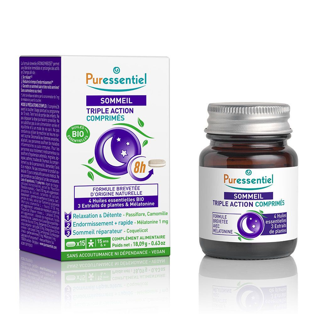 Puressentiel Sommeil - Détente Triple Action 8H 15 Comprimés - Image 3