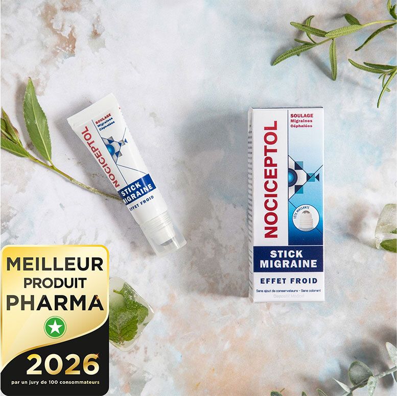 Nociceptol Stick Migraine Effet Froid Rouleau 10 Ml