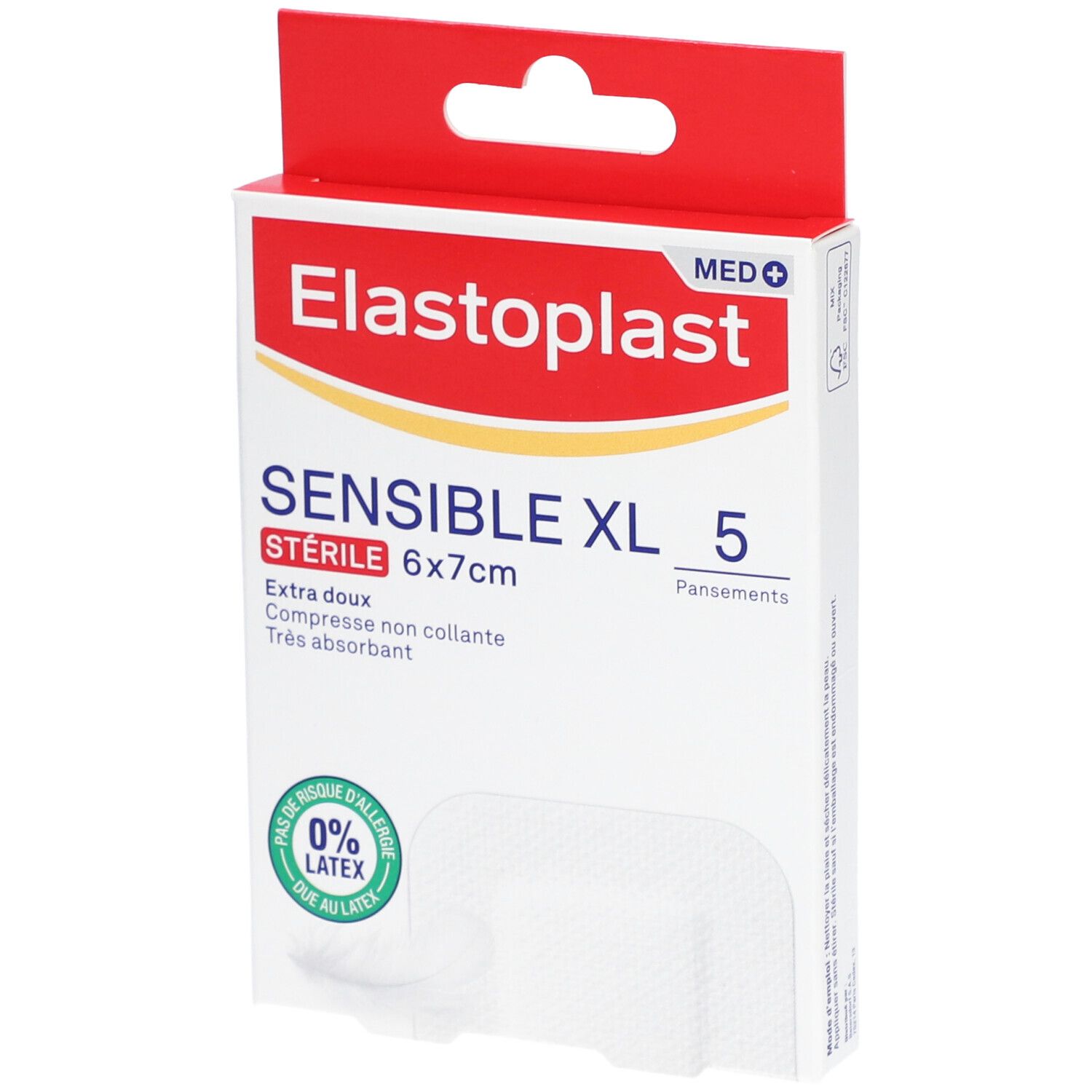 Elastoplast Pansements Sensibles Xl - 5 Pansements 6 X 7 Cm Pansement(S) Pc(S)