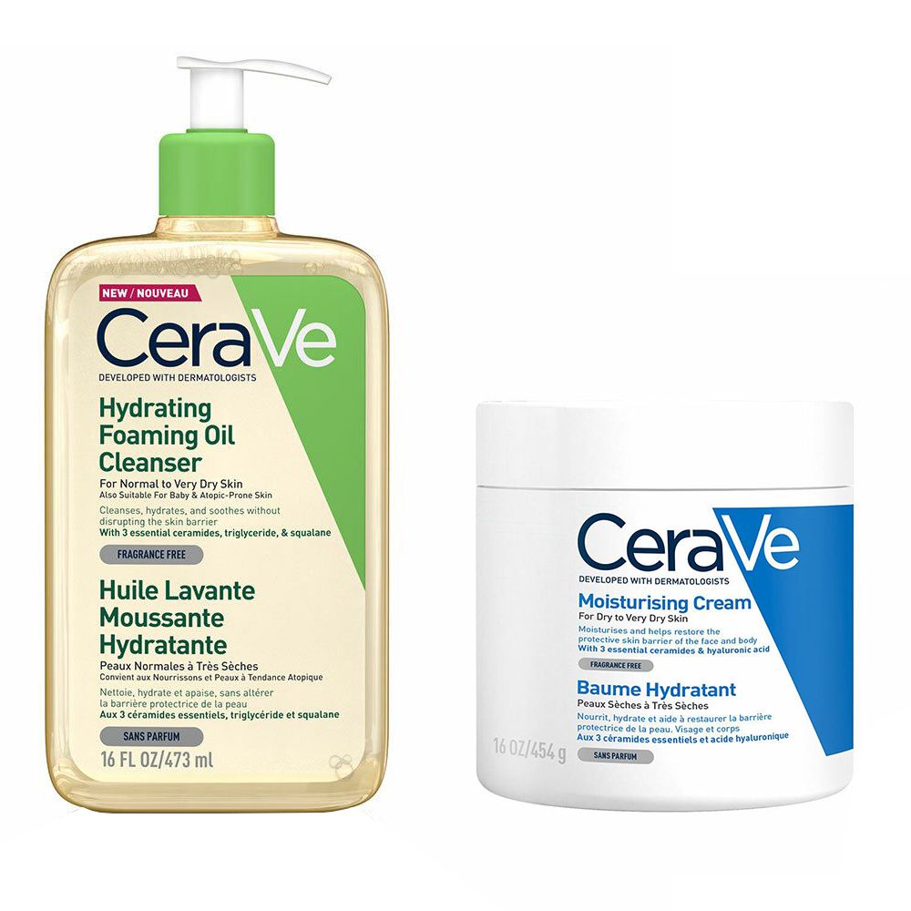 CeraVe Huile Lavante Moussante Hydratante + Baume Hydratant visage et corps 1 pc(s) Crème