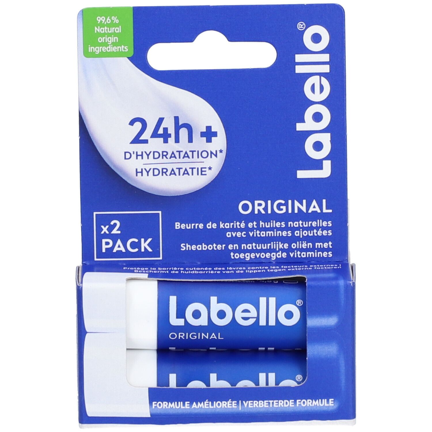 Labello Stick Lèvres Hydratant Original Duo Stick(S) 10 G