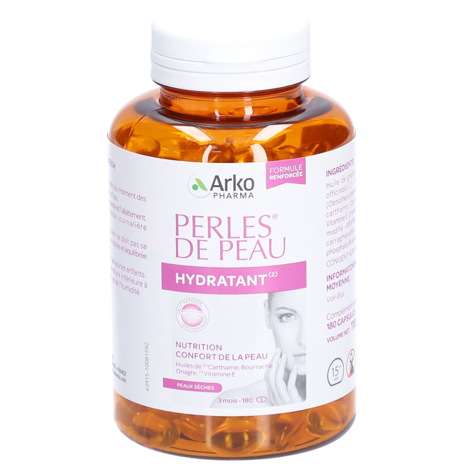 Arkopharma Perles De Peau Hydratant Nutrition & Confort De La Peau 180 Capsules - Image 4
