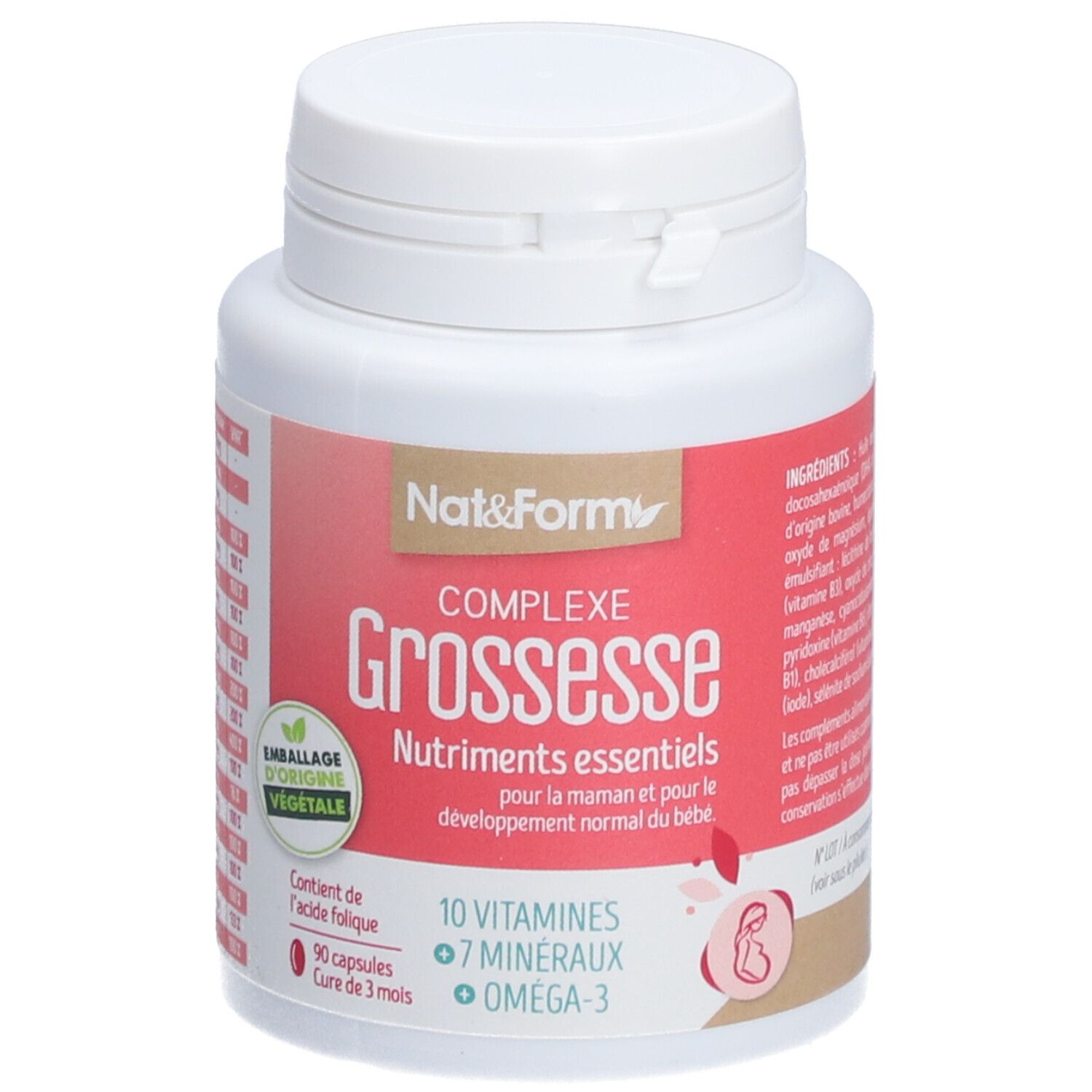Nat&Form Complexe grossesse en capsules 90 pc(s) Capsule(S)