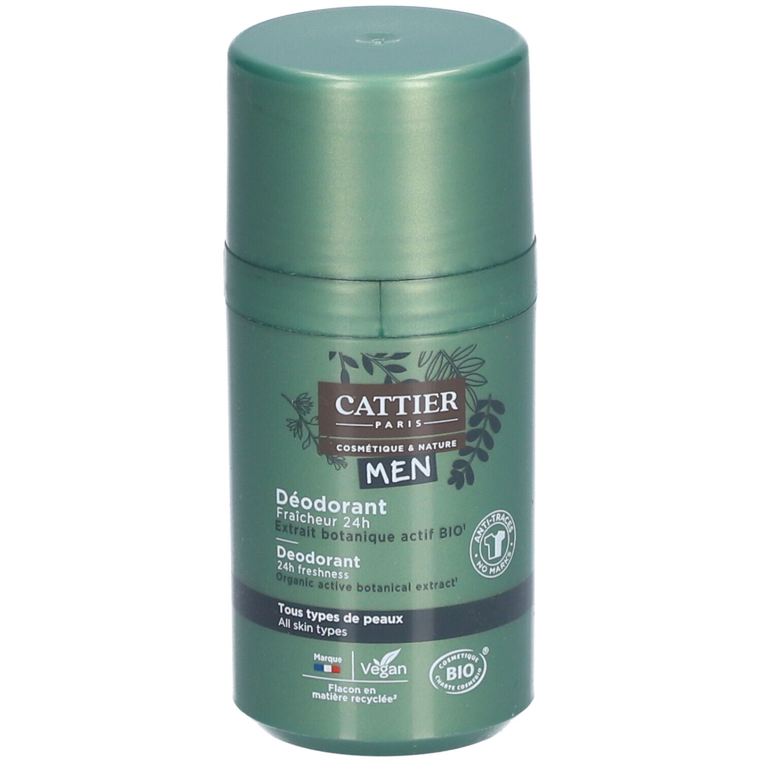Cattier Déodorant Homme Rouleau 50 Ml