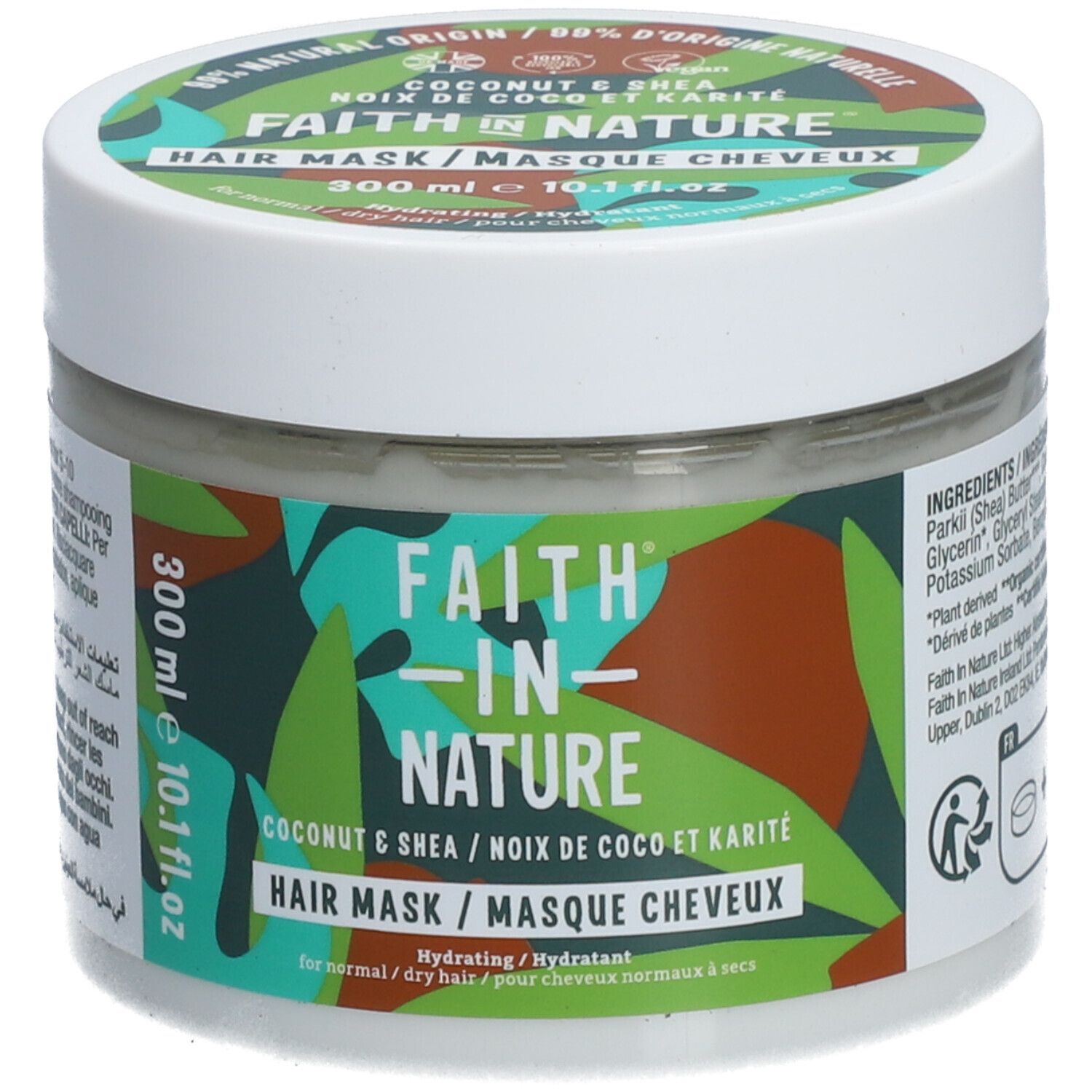 Faith In Nature Masque Cheveux Hydratant Crème 300 ml