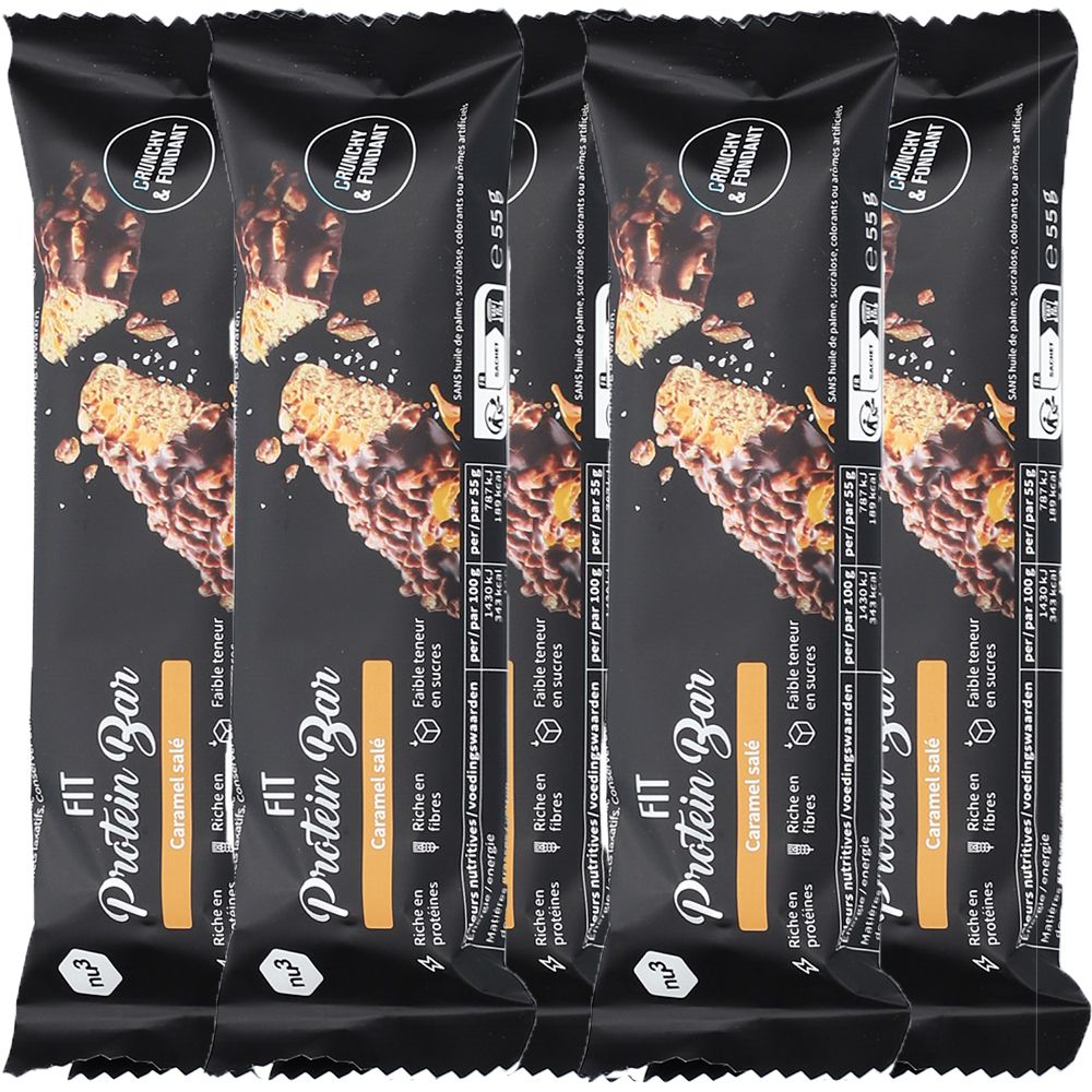 nu3 FIT Protein Bar Salted Caramel Barre 6x55 g
