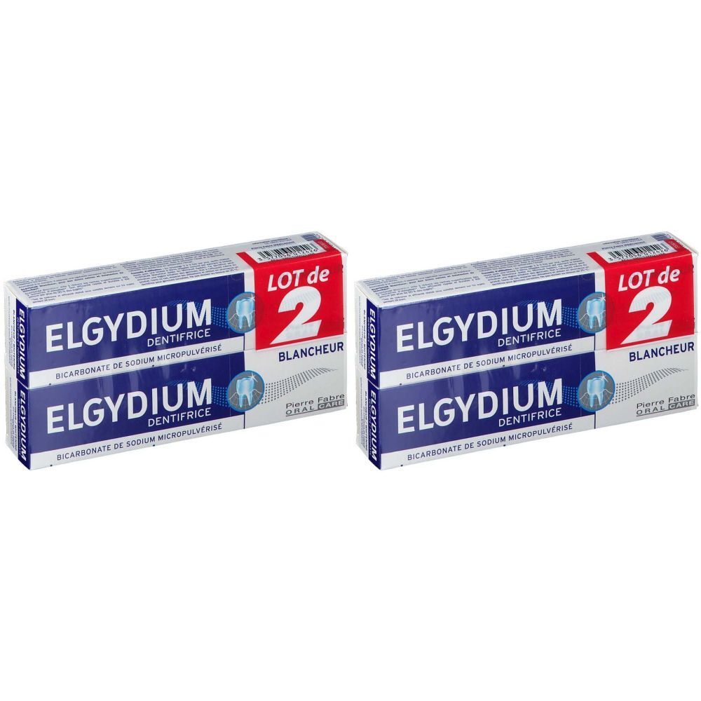 ELGYDIUM dentifrice blancheur Dentifrice(S) 2x2x75 ml